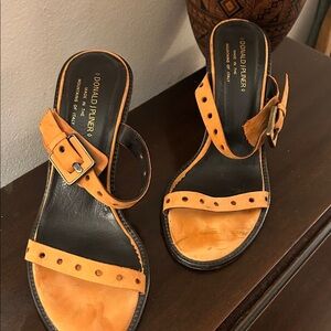 Donald J. Pliner Vibrant Orange Sandals with Buckle